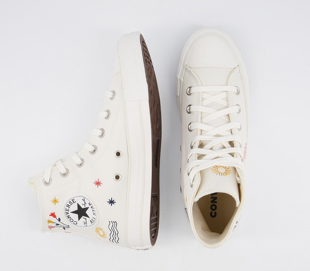 Converse Converse All Star Hi Trainers Converse Converse All Star Hi Trainers Egret Vintage White Black