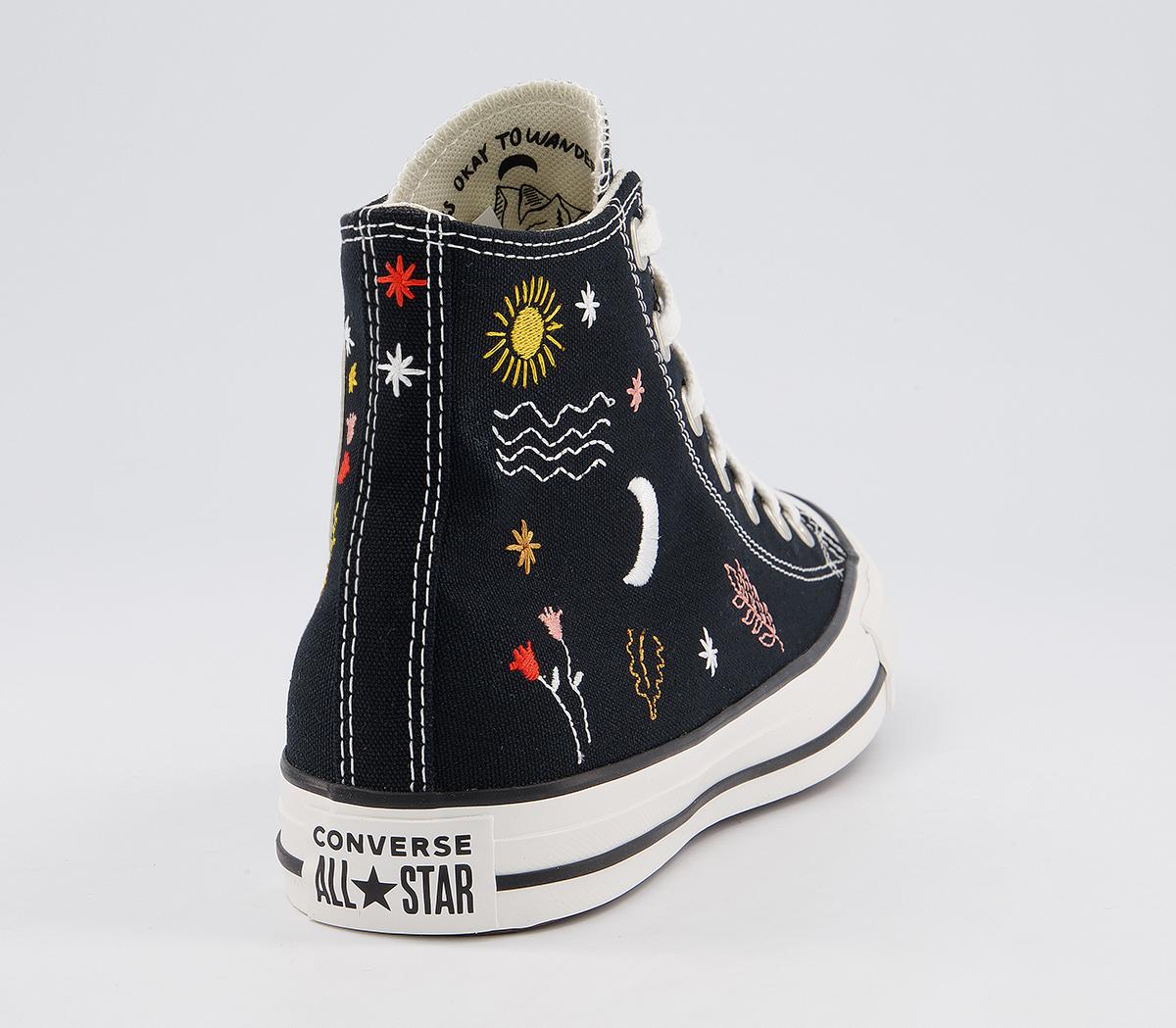 Converse Converse All Star Hi Trainers Converse Converse All Star Hi Trainers Black White Black Floral