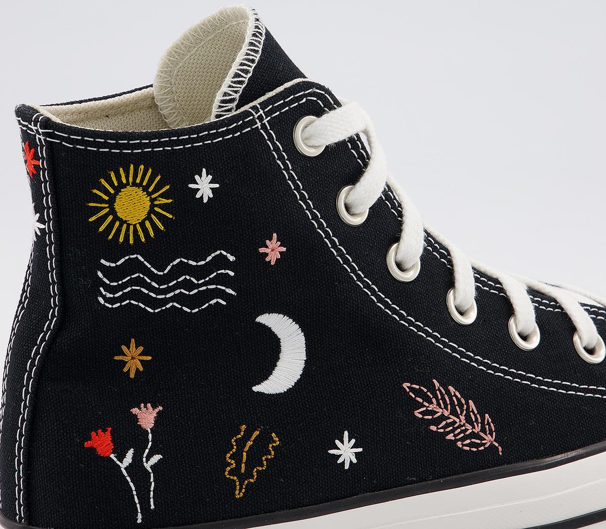 Converse Converse All Star Hi Trainers Converse Converse All Star Hi Trainers Black White Black Floral