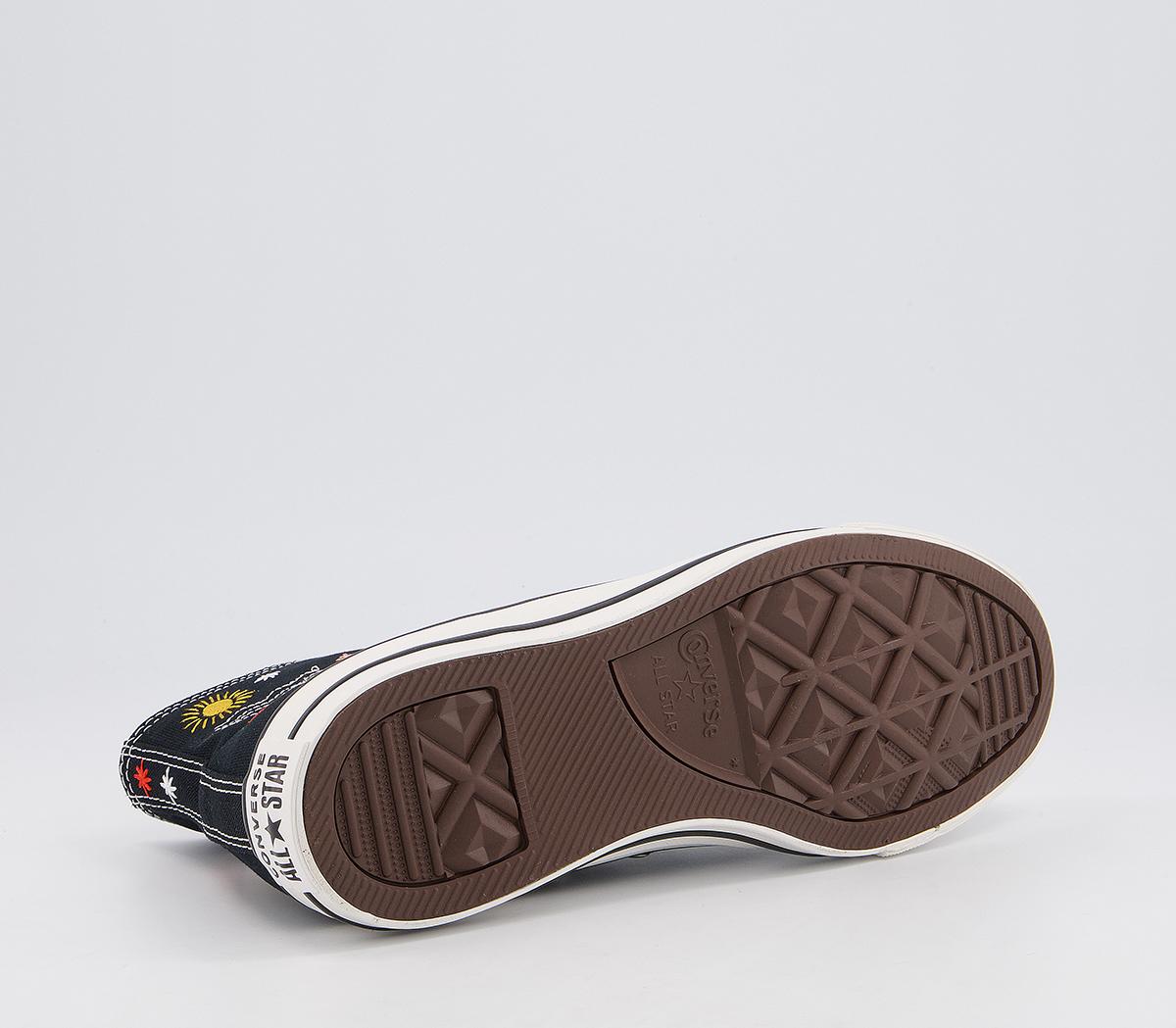 Converse Converse All Star Hi Trainers Converse Converse All Star Hi Trainers Black White Black Floral
