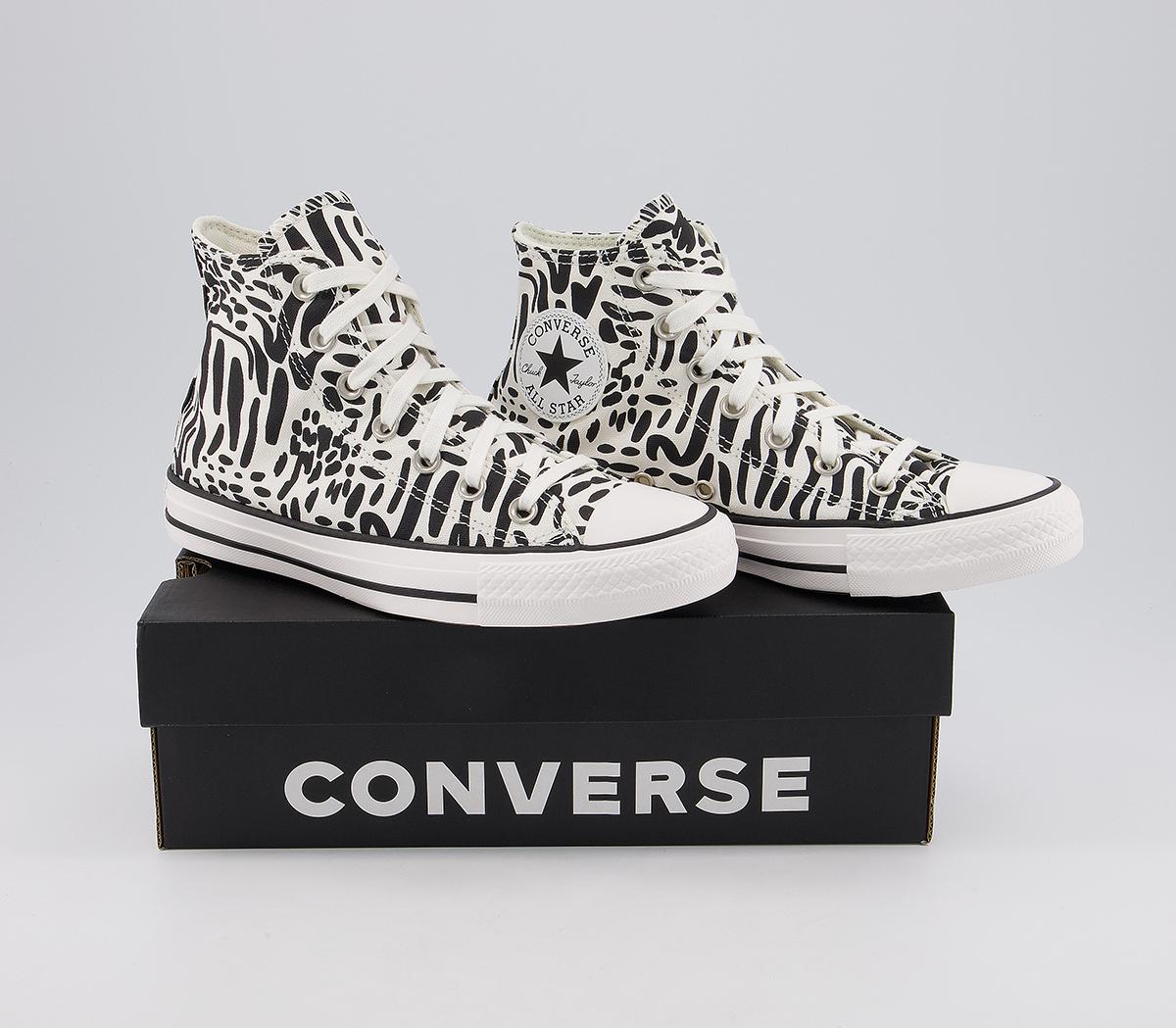 ConverseAll Star Hi Trainers ConverseAll Star Hi TrainersEgret Black Egret Animal