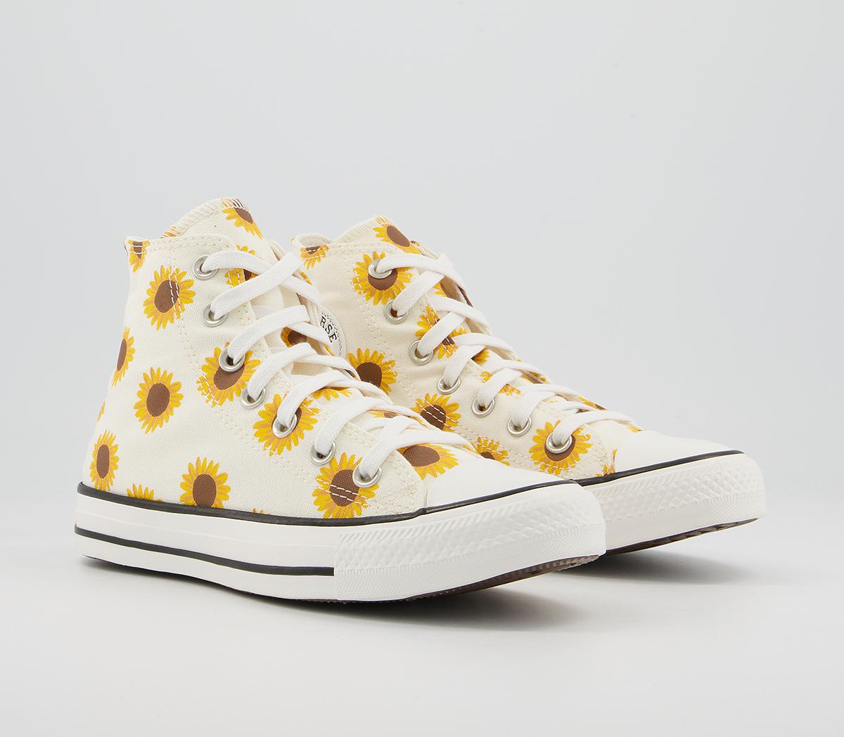 Converse Converse All Star Hi Trainers Converse Converse All Star Hi Trainers Sunflower Egret Black