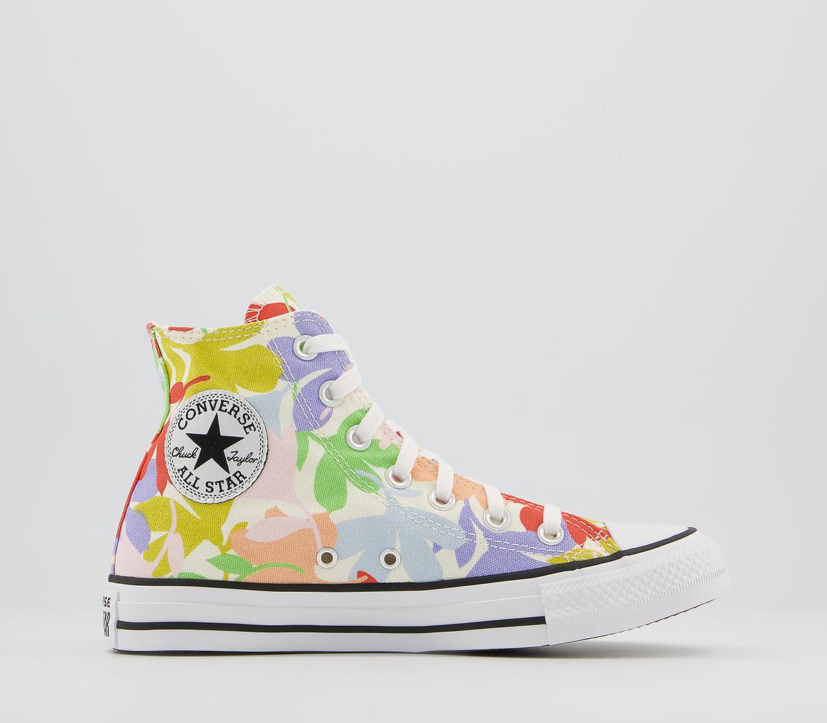 ConverseConverse All Star Hi Trainers ConverseConverse All Star Hi TrainersEgret Black Multi Garden Print