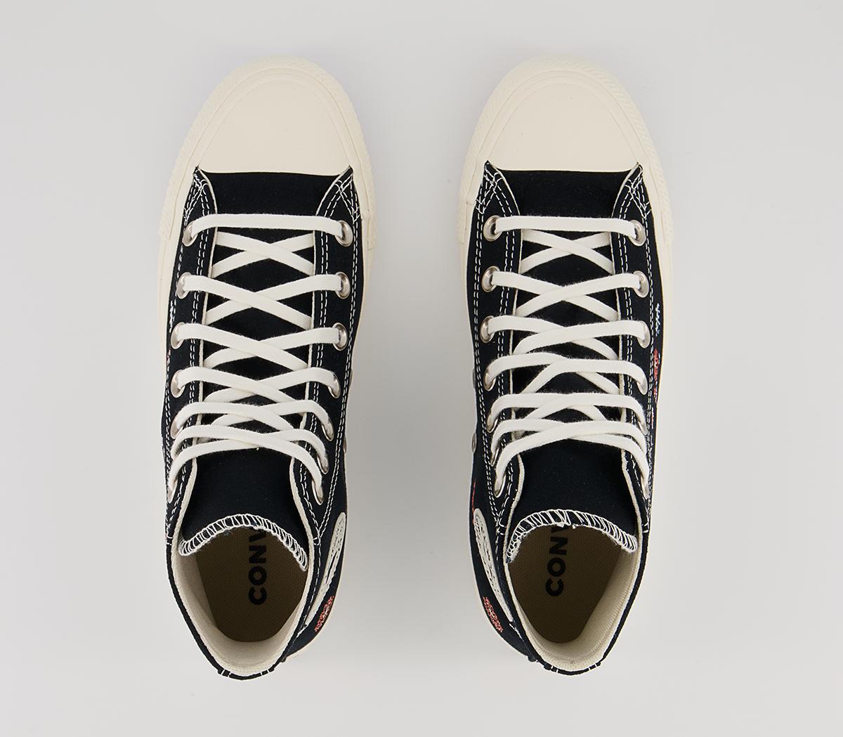 Converse Converse All Star Hi Trainers Converse Converse All Star Hi Trainers Black Multi Egret