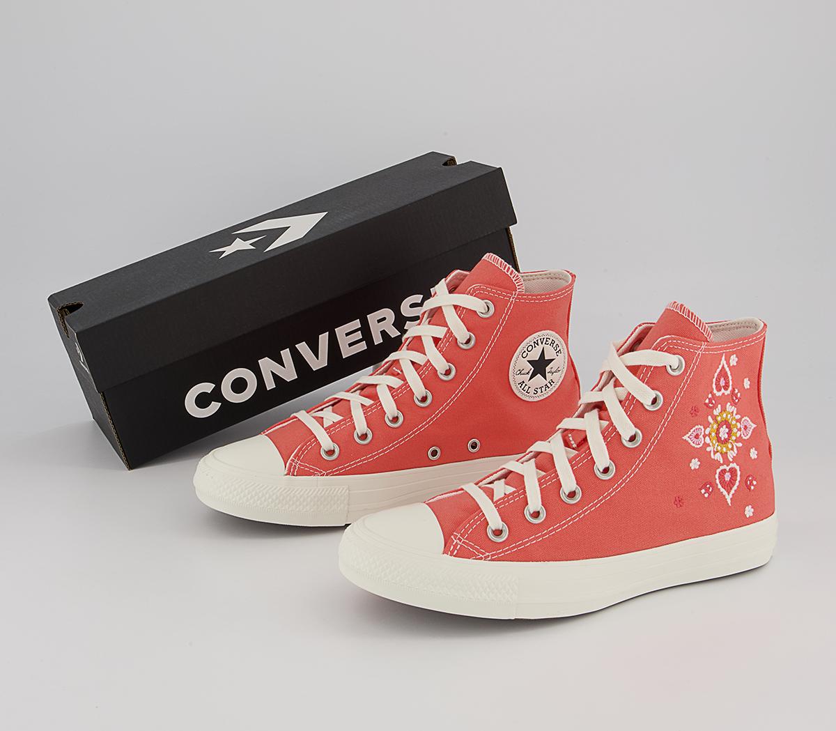 Converse Converse All Star Hi Trainers Converse Converse All Star Hi Trainers Bright Madder Egret Black
