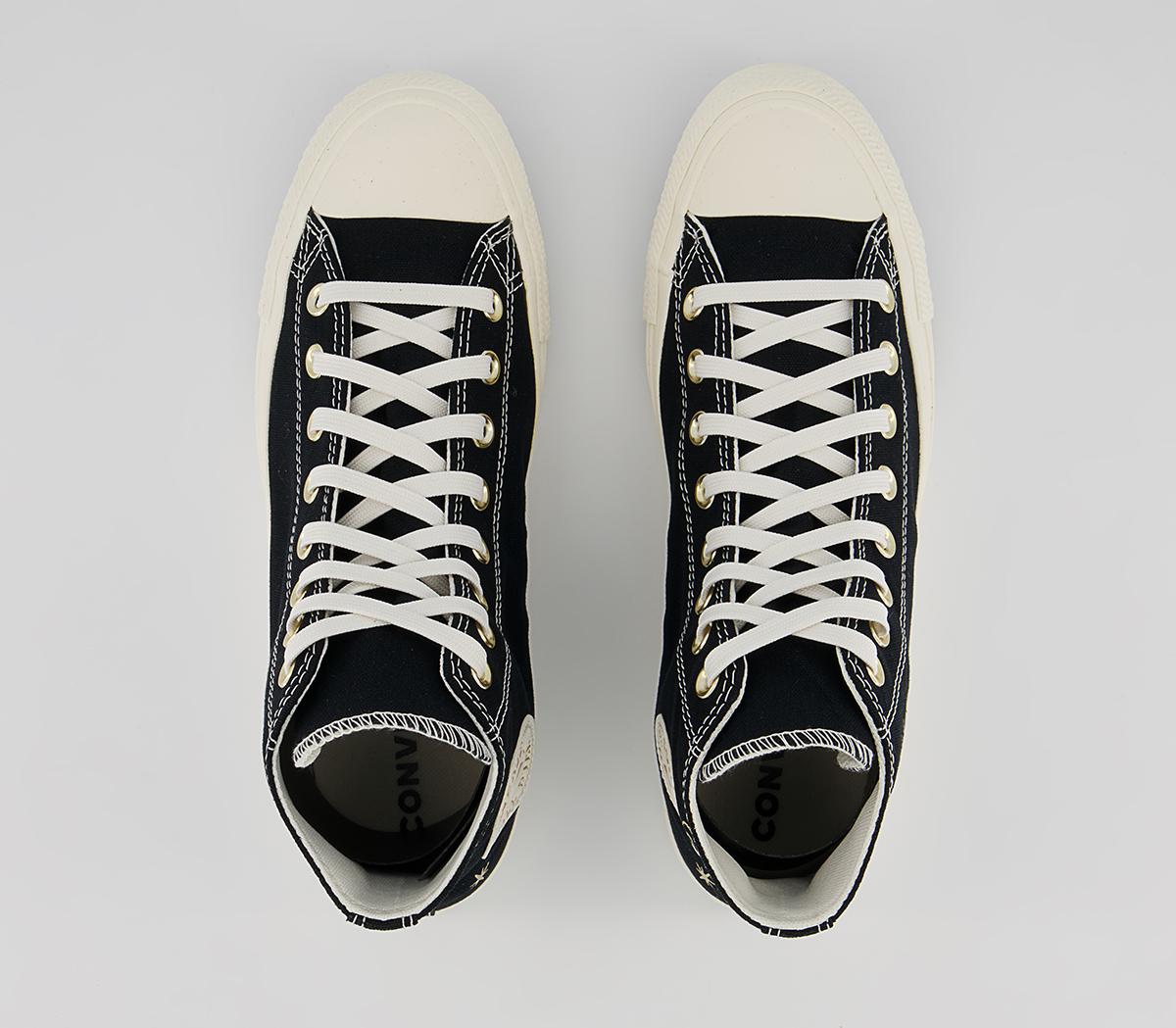 Converse Converse All Star Hi Trainers Converse Converse All Star Hi Trainers Black Light Gold Egret