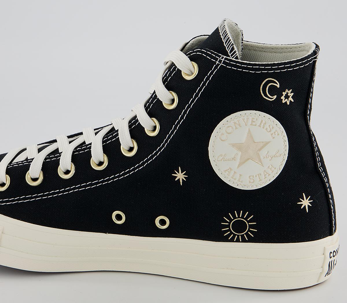 Converse Converse All Star Hi Trainers Converse Converse All Star Hi Trainers Black Light Gold Egret