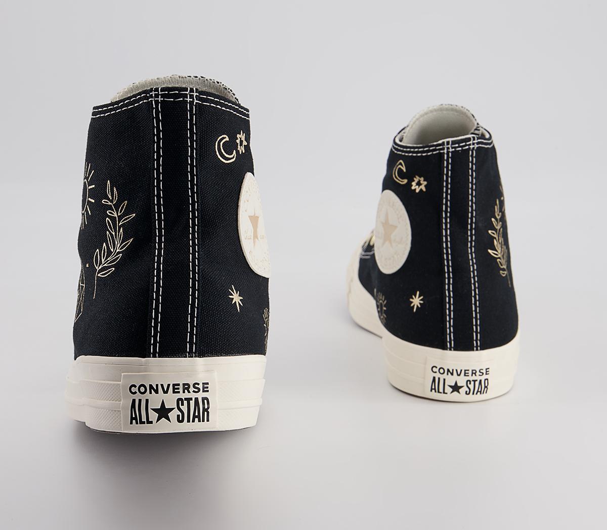 Converse Converse All Star Hi Trainers Converse Converse All Star Hi Trainers Black Light Gold Egret