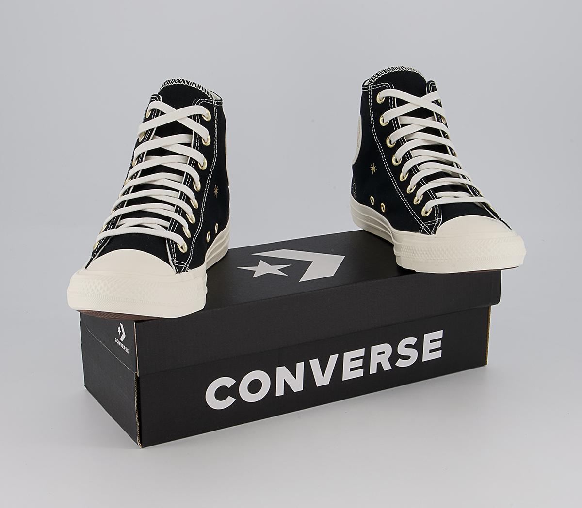 Converse Converse All Star Hi Trainers Converse Converse All Star Hi Trainers Black Light Gold Egret