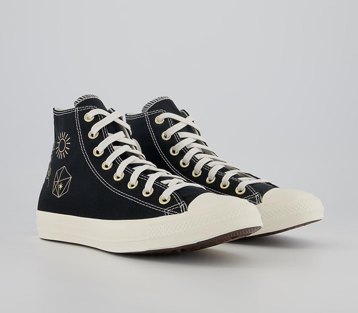Converse Converse All Star Hi Trainers Converse Converse All Star Hi Trainers Black Light Gold Egret