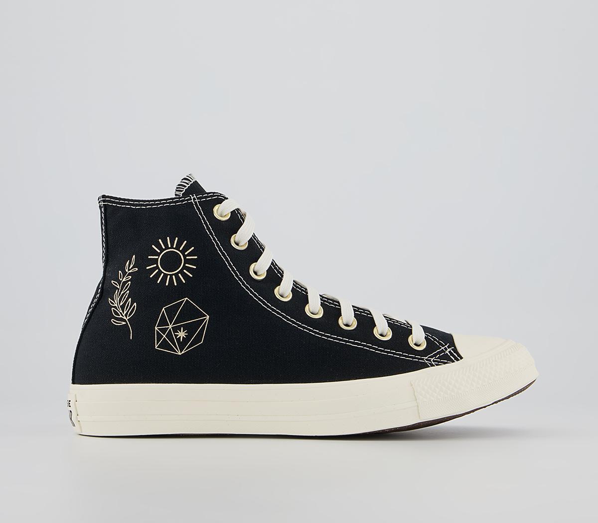 Converse Converse All Star Hi Trainers Converse Converse All Star Hi Trainers Black Light Gold Egret