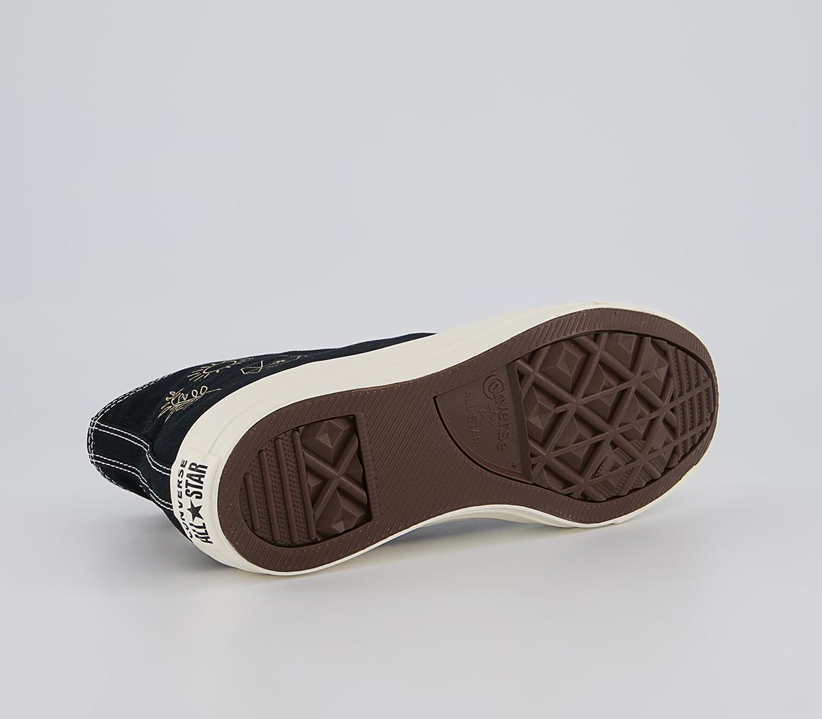 Converse Converse All Star Hi Trainers Converse Converse All Star Hi Trainers Black Light Gold Egret