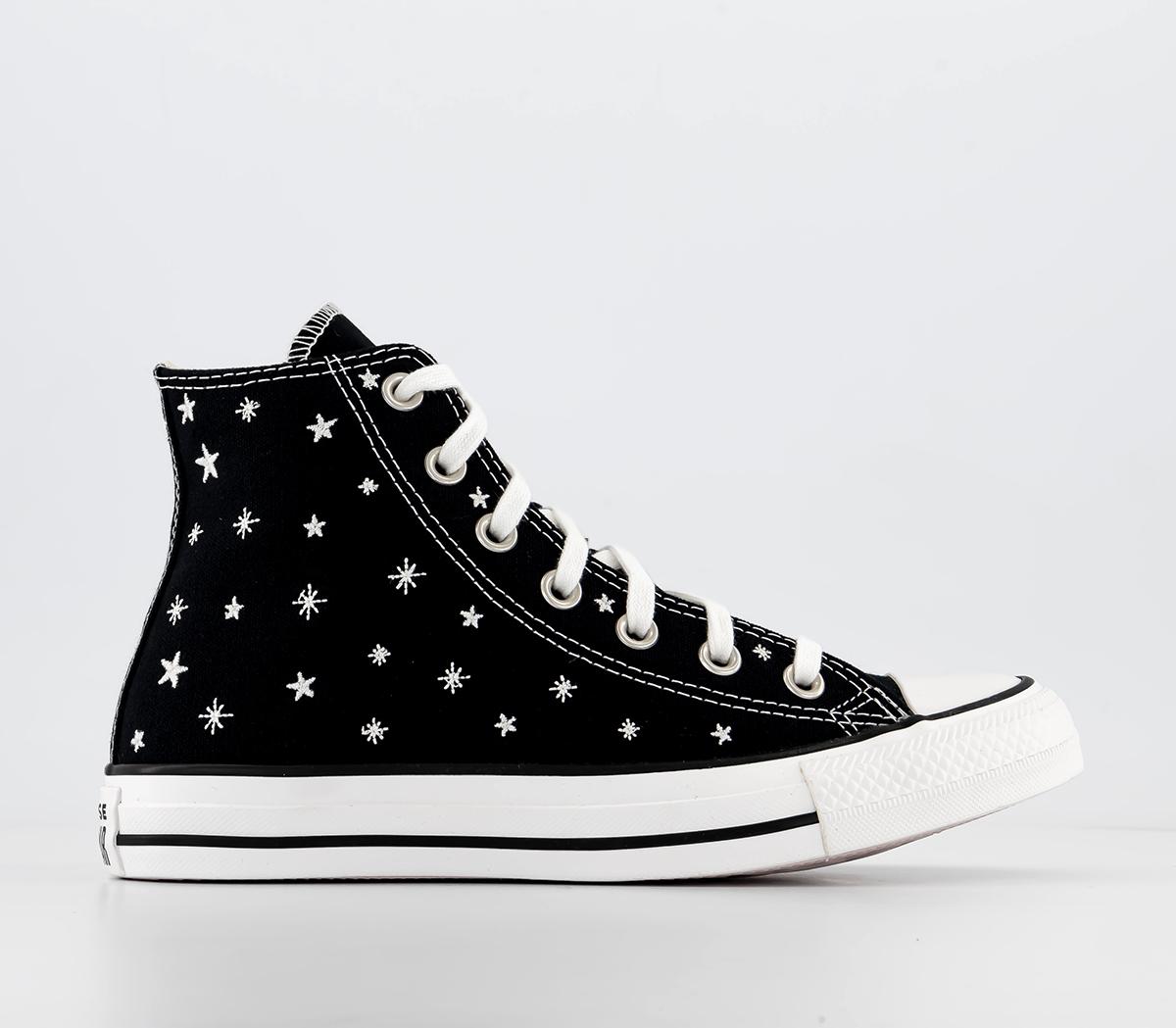 Converse Converse All Star Hi Trainers Black Vintage White Crystal ...