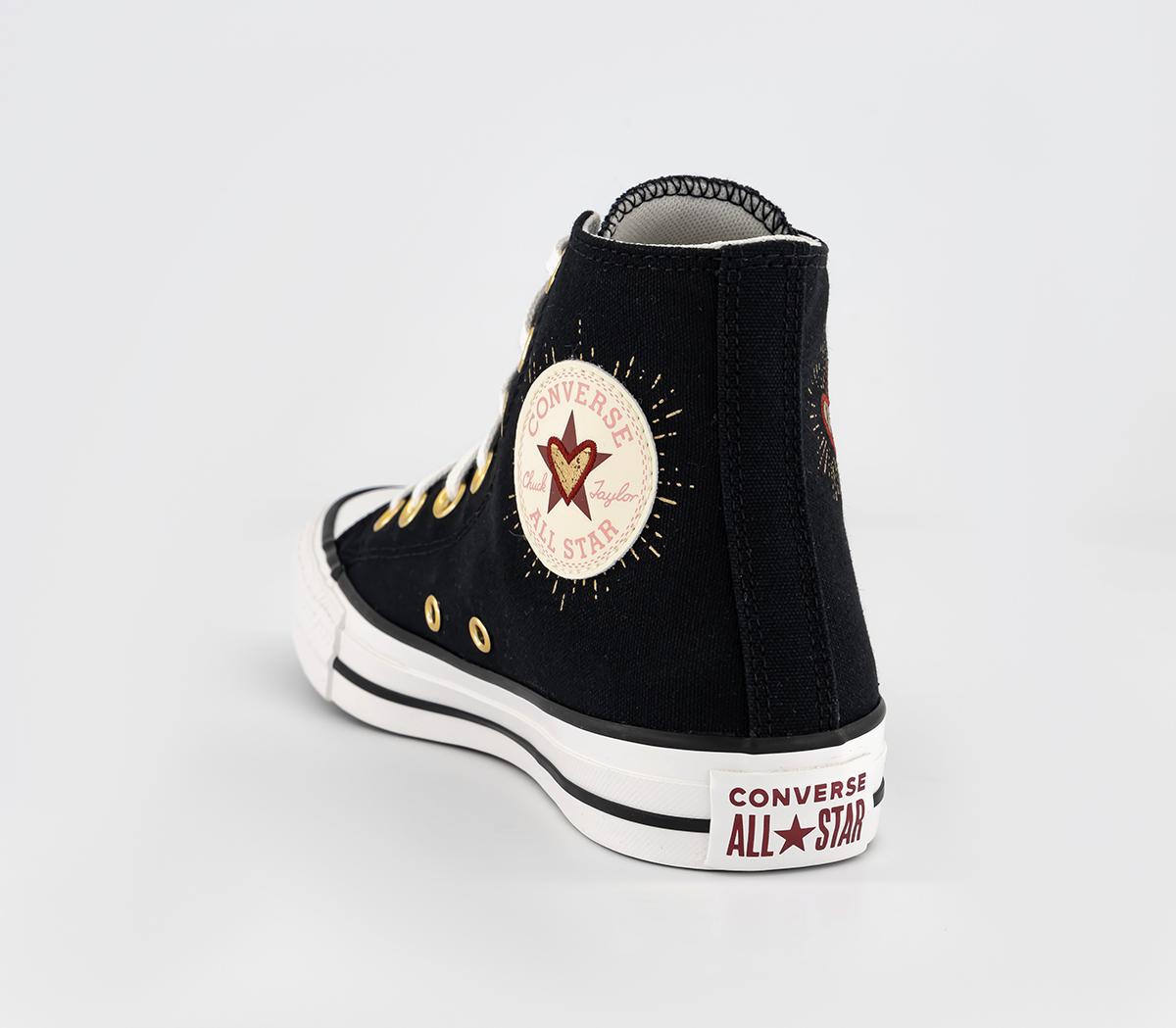 ConverseConverse All Star Hi Valentine's TrainersBlack White Back Alley Brick