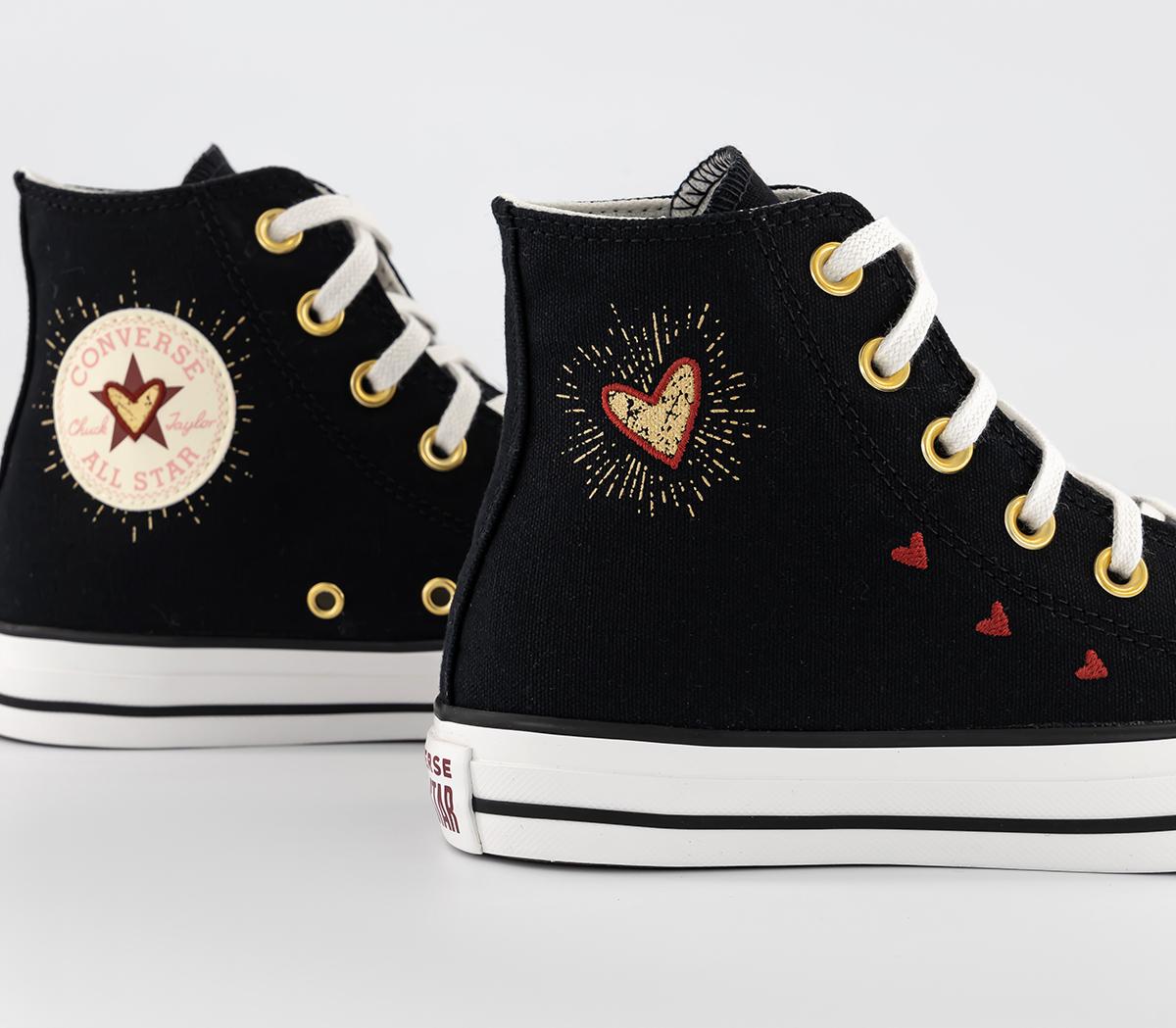 ConverseConverse All Star Hi Valentine's TrainersBlack White Back Alley Brick