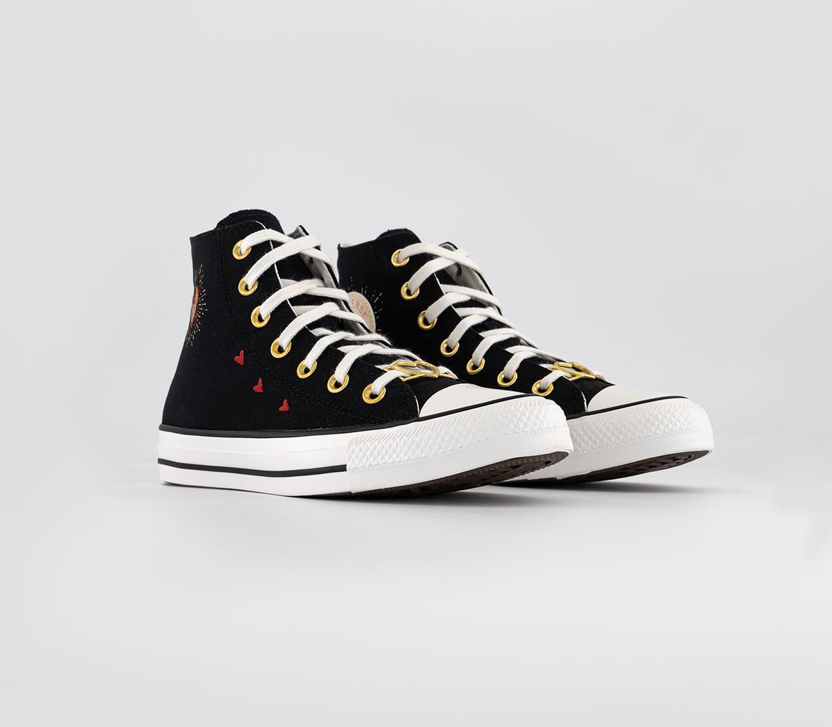 ConverseConverse All Star Hi Valentine's TrainersBlack White Back Alley Brick