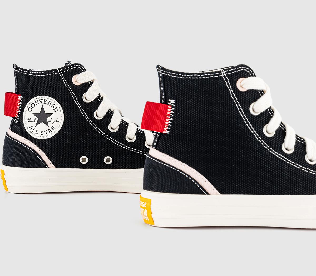 ConverseConverse All Star Hi Trainers Black Red Hearts
