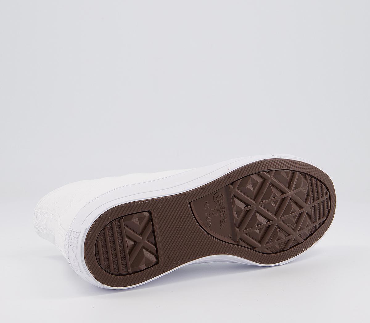 Converse All Star Hi Trainers Converse All Star Hi Trainers White Mono Canvas