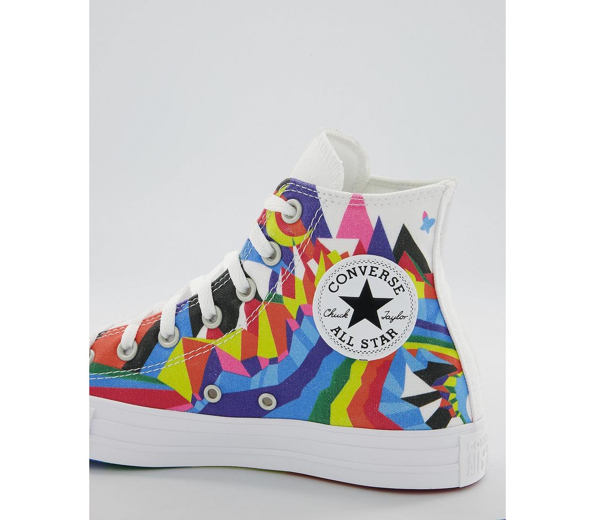 Converse Converse All Star Hi Trainers Converse Converse All Star Hi Trainers Pride White Multi White