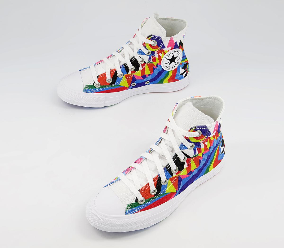 Converse Converse All Star Hi Trainers Converse Converse All Star Hi Trainers Pride White Multi White