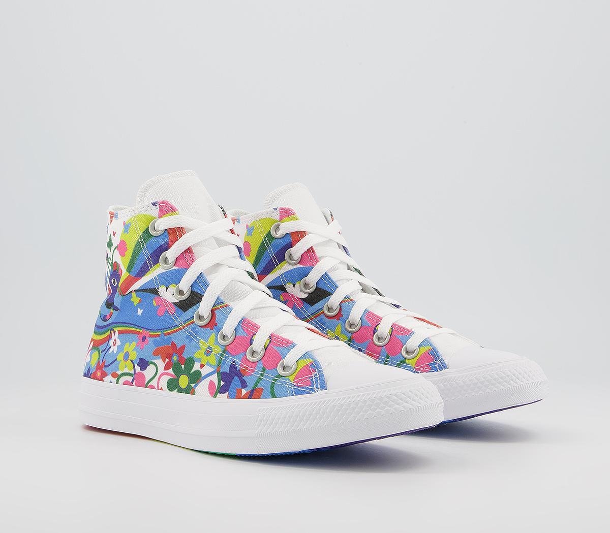 Converse Converse All Star Hi Trainers Converse Converse All Star Hi Trainers Pride White Multi White
