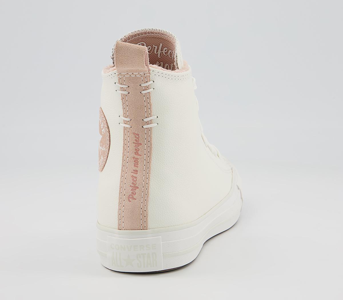Converse Converse All Star Hi Trainers Converse Converse All Star Hi Trainers White Vintage Dusk Pink Vaporous Gray