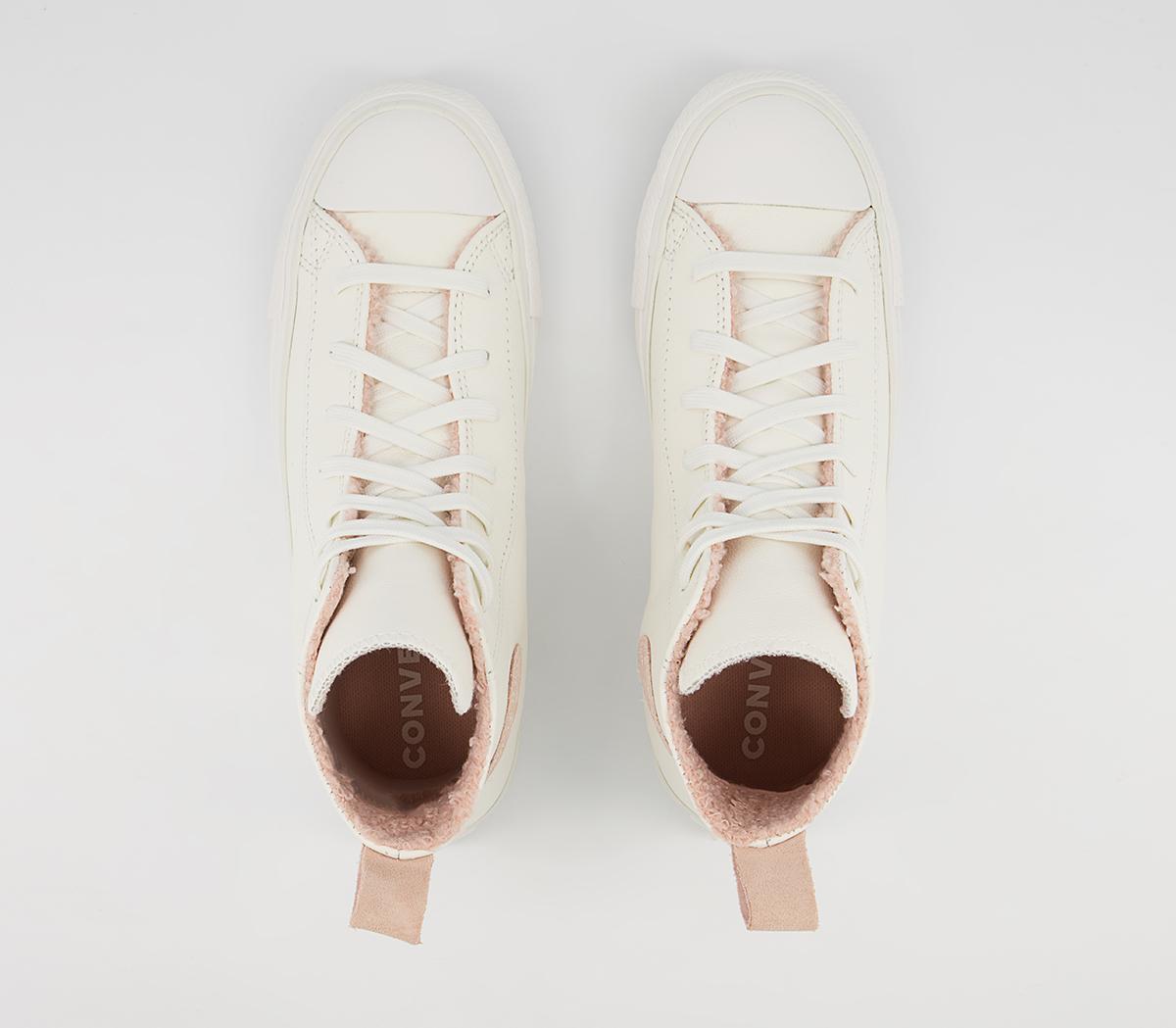 Converse Converse All Star Hi Trainers Converse Converse All Star Hi Trainers White Vintage Dusk Pink Vaporous Gray