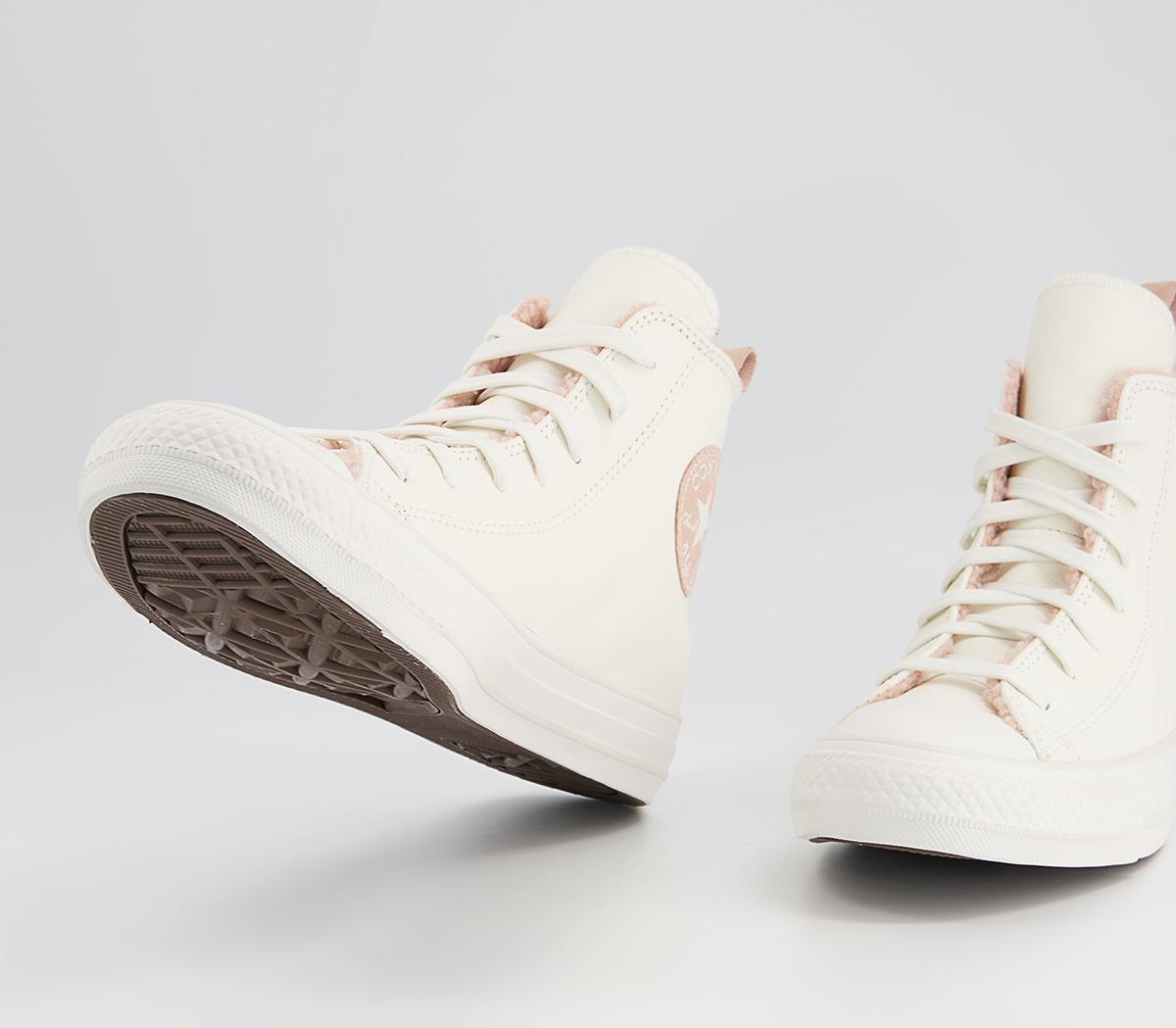 Converse Converse All Star Hi Trainers Converse Converse All Star Hi Trainers White Vintage Dusk Pink Vaporous Gray