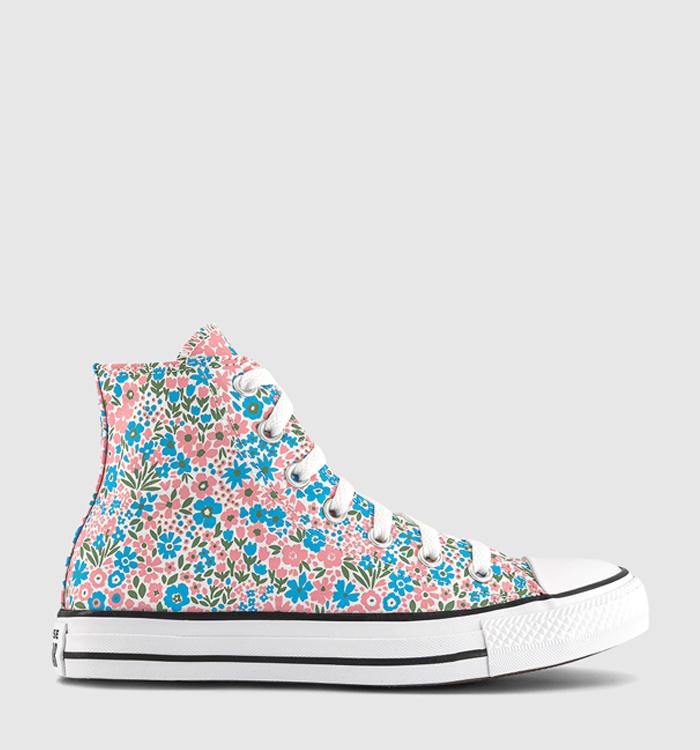 Converse Converse All Star Hi Trainers White Gnarly Blue Foothill Green