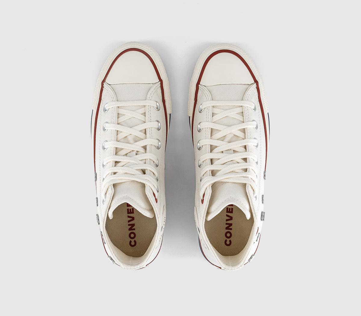 ConverseConverse All Star Hi TrainersHeart Vintage White Egret