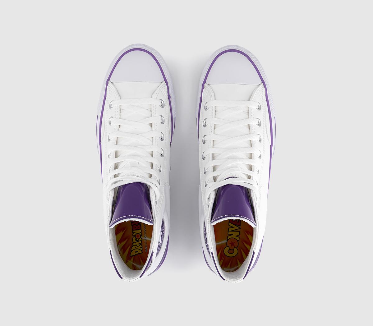 ConverseDragon Ball Z x Converse All Star Hi TrainersDragonball Z Lucent White Tillandsia Purple