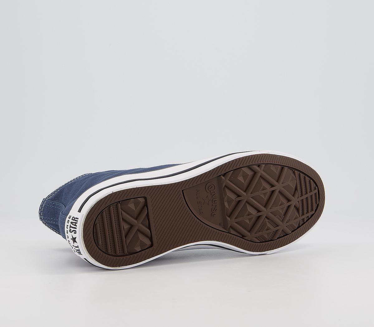 Converse All Star Hi Trainers Converse All Star Hi Trainers Navy Canvas