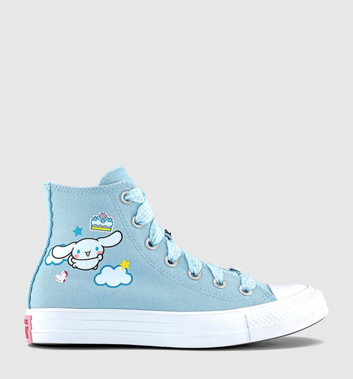 Converse Converse x Hello Kitty All Star Hi Trainers Hello Kitty Baby Blue White Pink