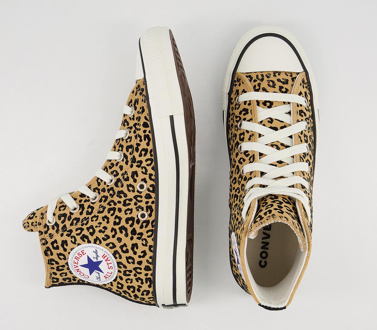 Converse Converse All Star Hi Trainers Converse Converse All Star Hi Trainers Yellow Black Egret Leopard Exclusive