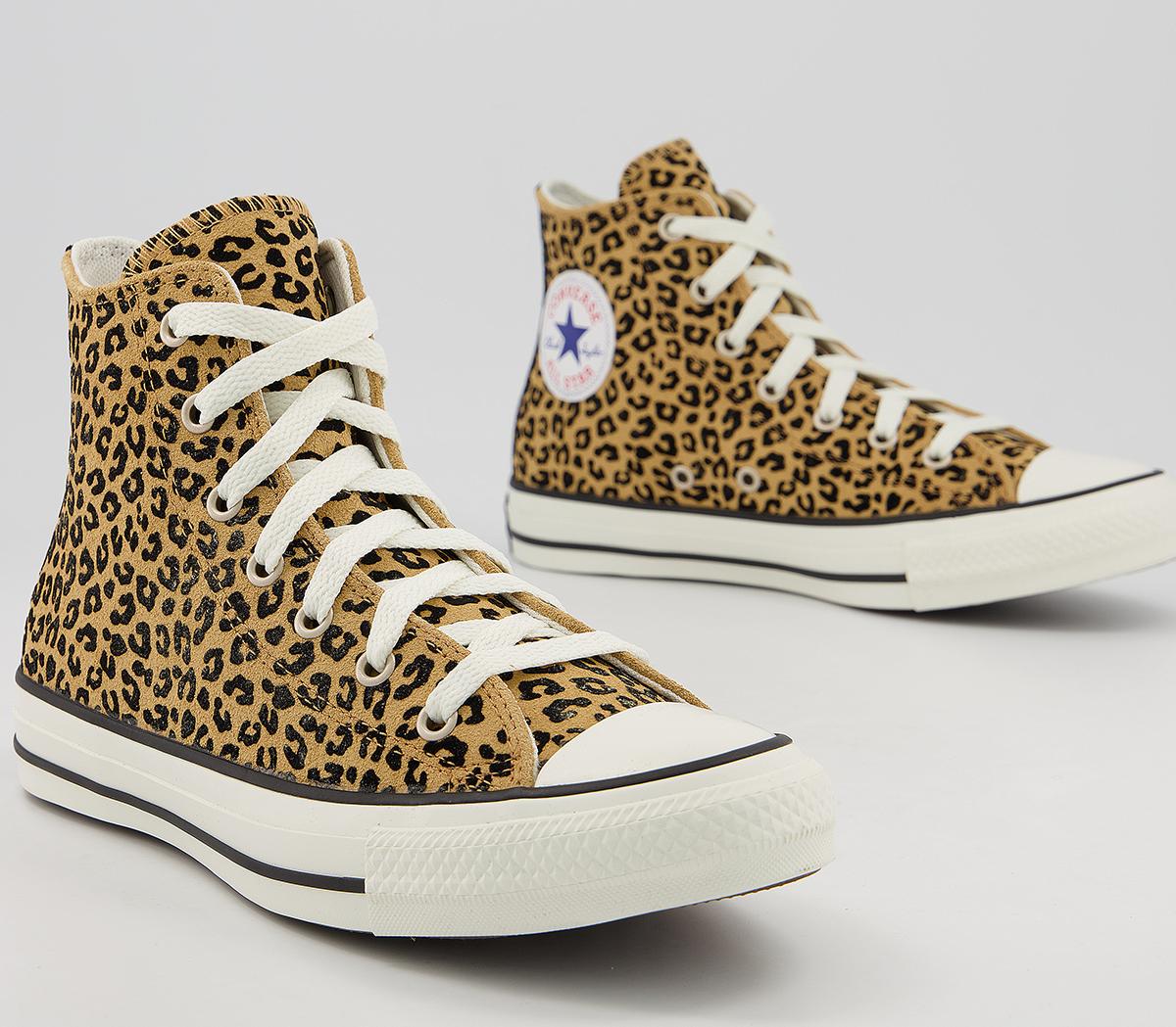 Converse Converse All Star Hi Trainers Converse Converse All Star Hi Trainers Yellow Black Egret Leopard Exclusive