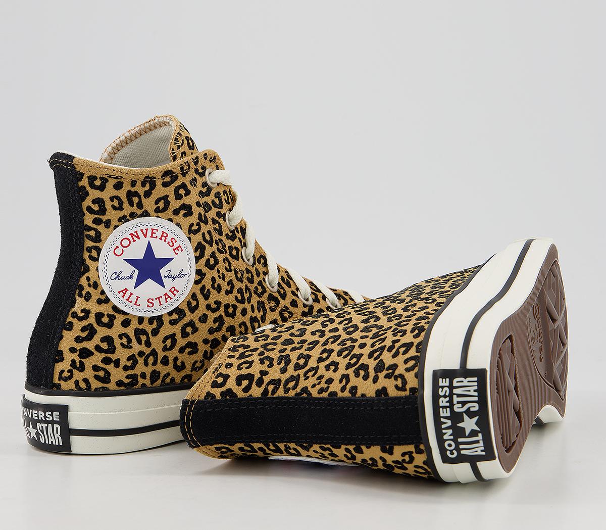 Converse Converse All Star Hi Trainers Converse Converse All Star Hi Trainers Yellow Black Egret Leopard Exclusive