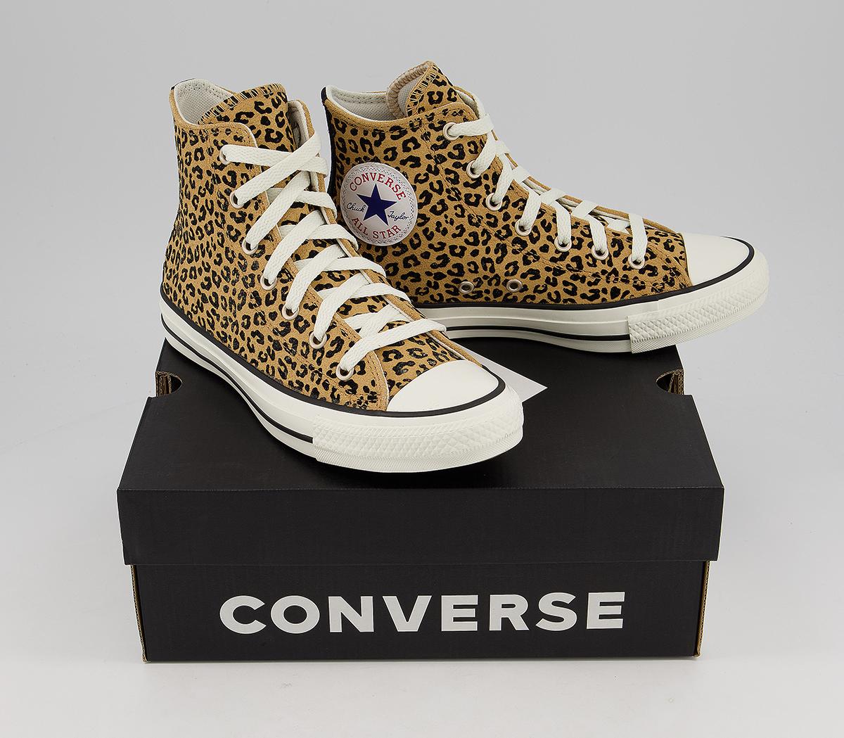 Converse Converse All Star Hi Trainers Converse Converse All Star Hi Trainers Yellow Black Egret Leopard Exclusive
