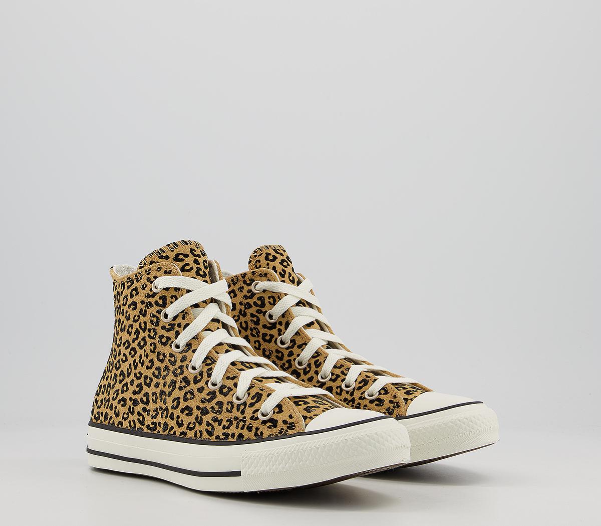 Converse Converse All Star Hi Trainers Converse Converse All Star Hi Trainers Yellow Black Egret Leopard Exclusive