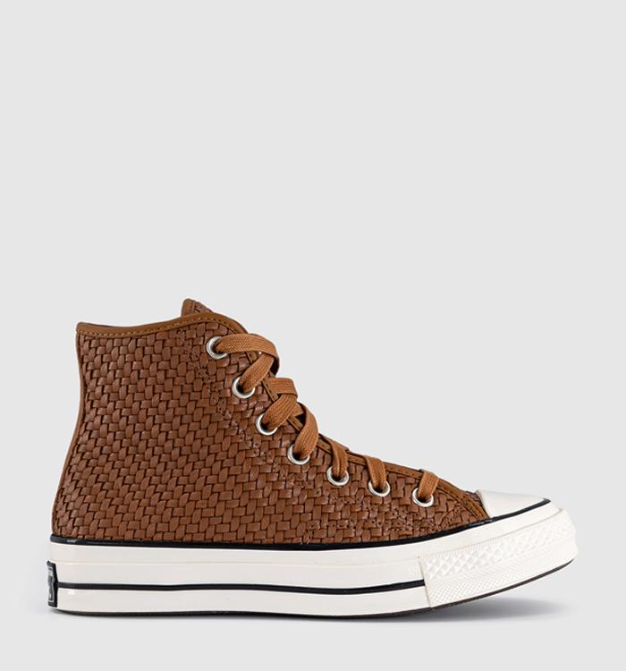 Converse Converse All Star Hi Trainers Woven Warm Tan Egret Black