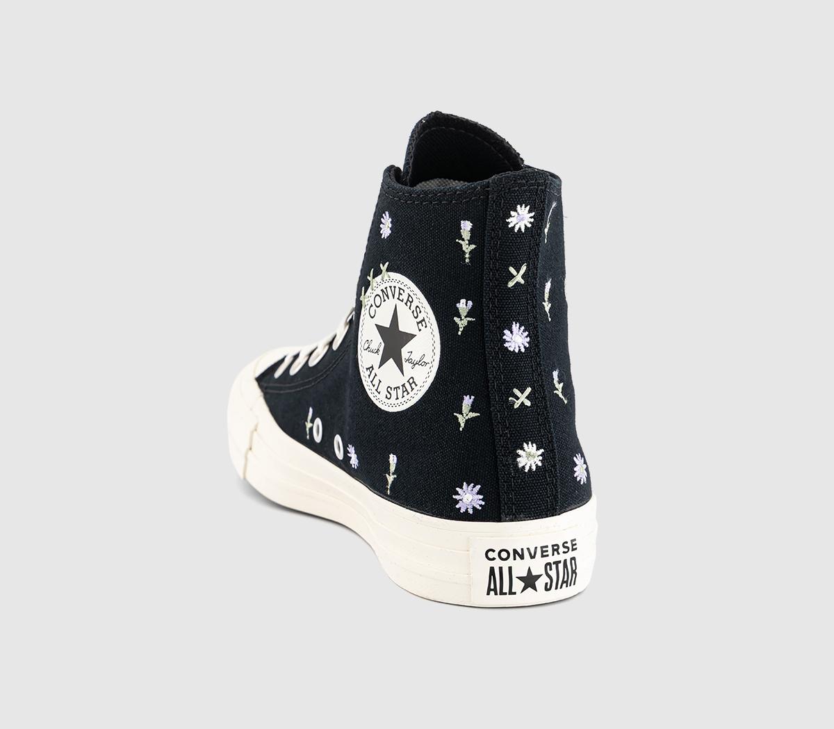ConverseConverse All Star Hi Trainers ConverseConverse All Star Hi TrainersBlack Embroidered Flowers