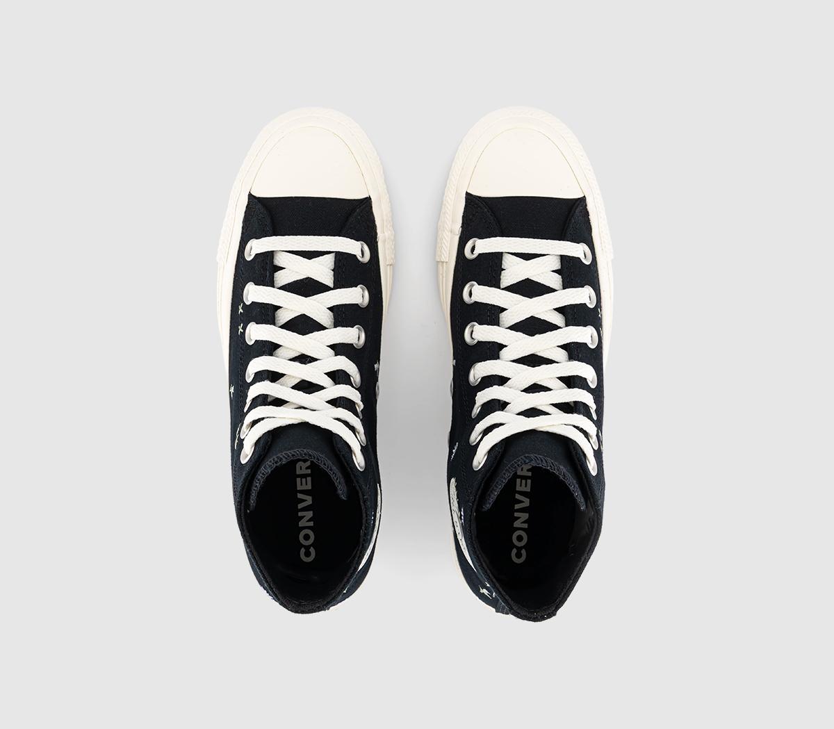 ConverseConverse All Star Hi Trainers ConverseConverse All Star Hi TrainersBlack Embroidered Flowers