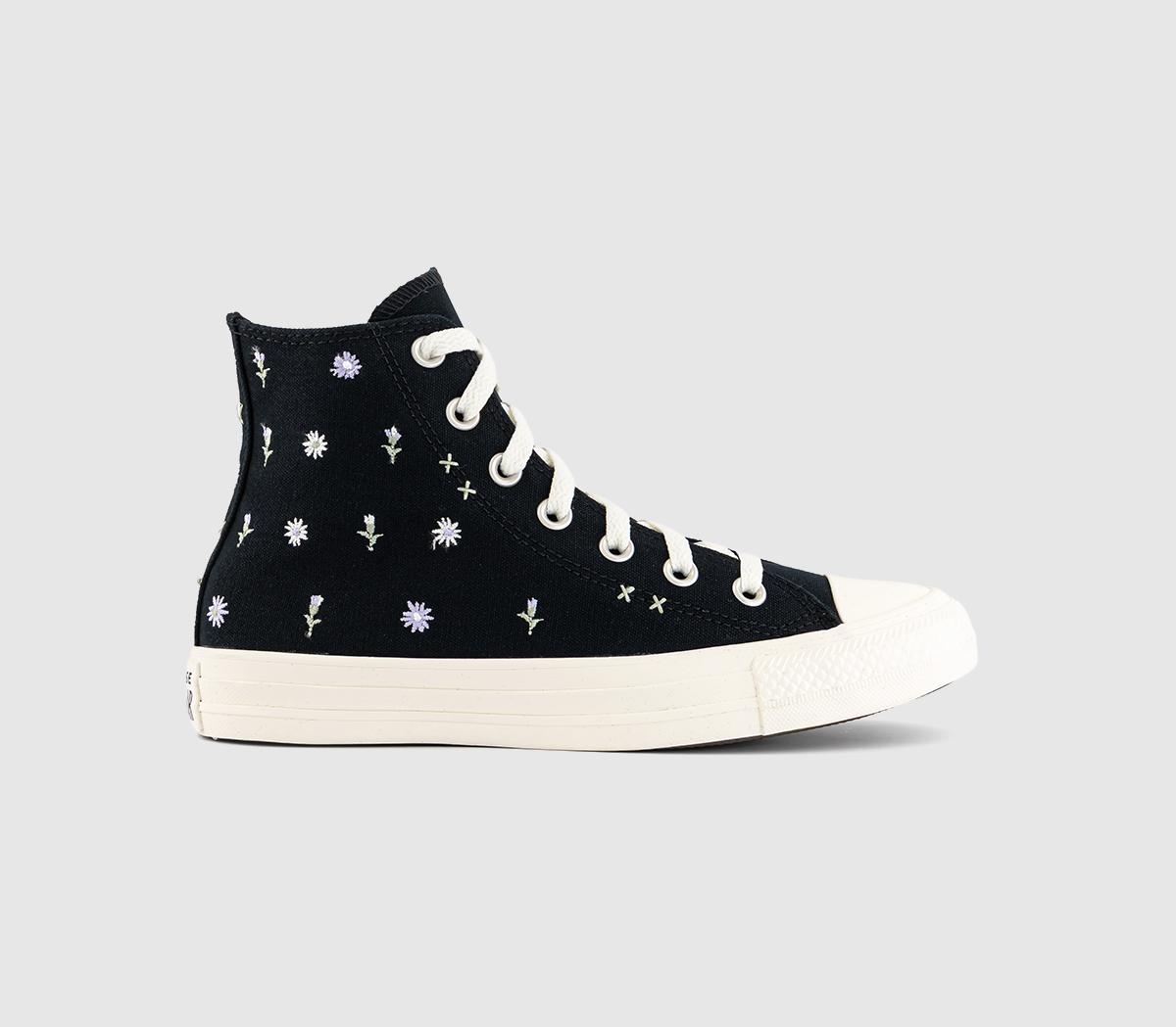 ConverseConverse All Star Hi Trainers ConverseConverse All Star Hi TrainersBlack Embroidered Flowers