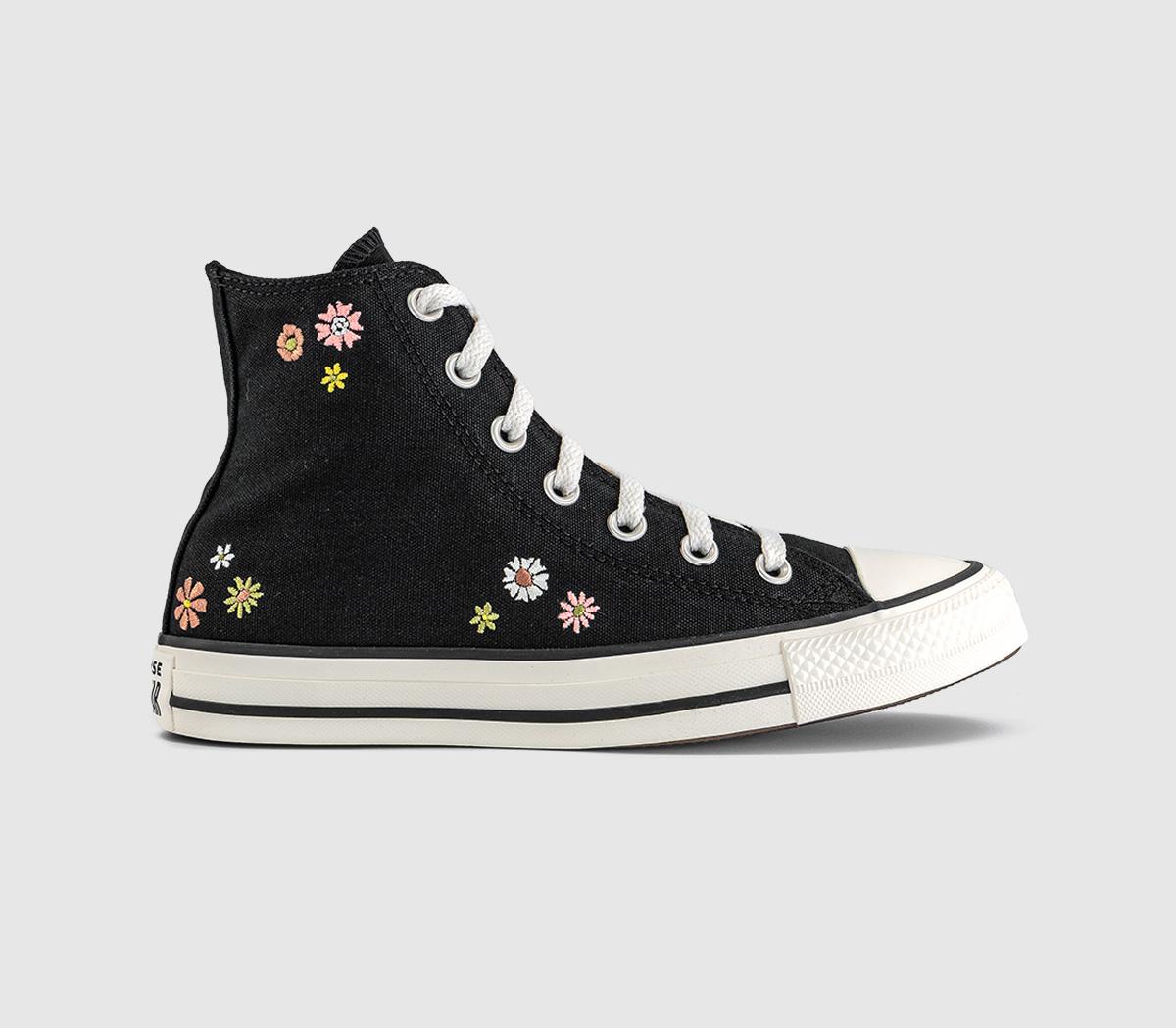 Converse All Star Hi Trainers Bright Outlook All Heat Black in Women's Size 6, Office Shoes