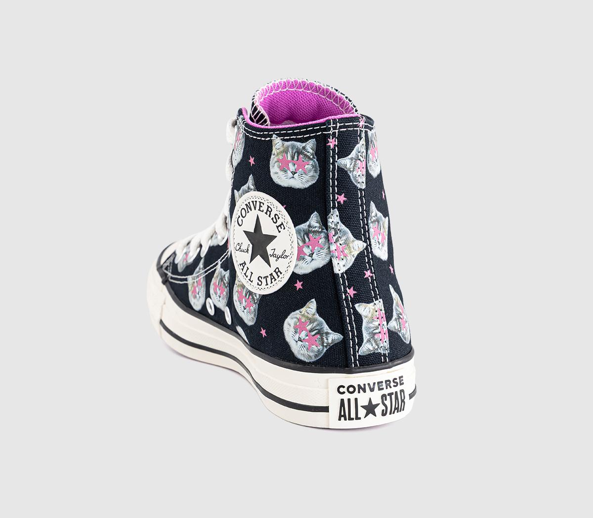 ConverseConverse All Star Hi TrainersCat Black Shocking Orchid Egret