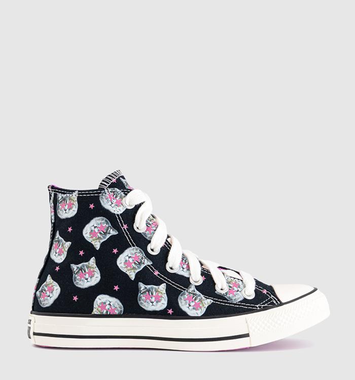 Converse Converse All Star Hi Trainers Cat Black Shocking Orchid Egret