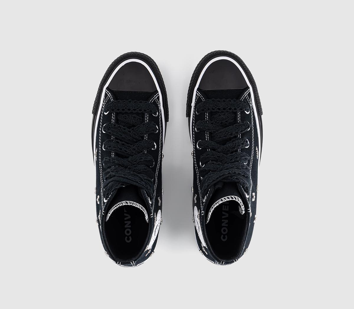 ConverseConverse All Star Hi TrainersBlack Black Black Studs