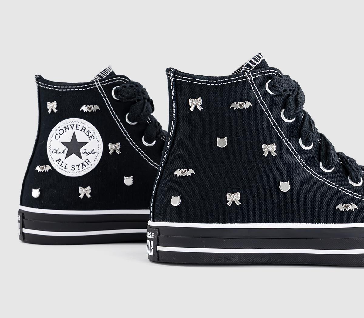 ConverseConverse All Star Hi TrainersBlack Black Black Studs