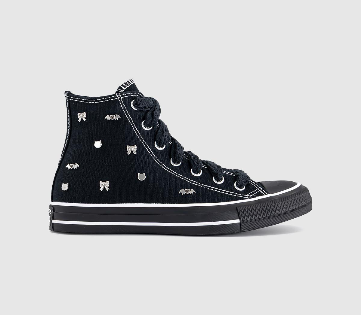 ConverseConverse All Star Hi TrainersBlack Black Black Studs