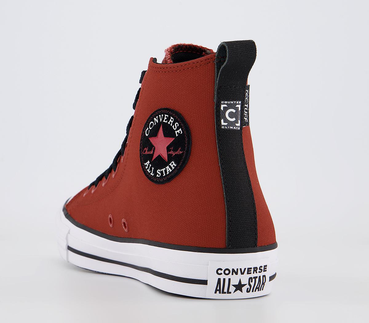 Converse Converse All Star Hi Trainers Converse Converse All Star Hi Trainers Rugged Orange Black Red