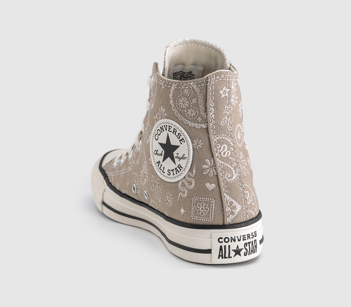 ConverseConverse All Star Hi TrainersPaisley Vintage Cargo Natural Ivory